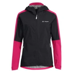 VAUDE Moab Regenjas II - Zwart/roze Voor Dames