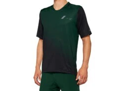 100% Celium Short Sleeve Jersey - Bosgroen/Zwart