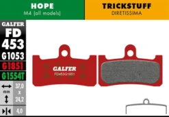 GALFER Geavanceerde Remblokken Voor Hope / Trickstuff - Rood